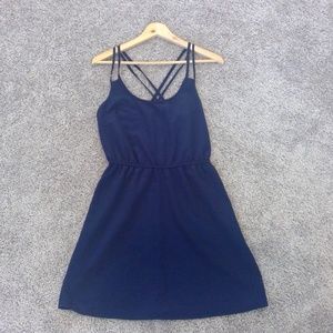 Navy Blue Forever 21 cinched waist dress